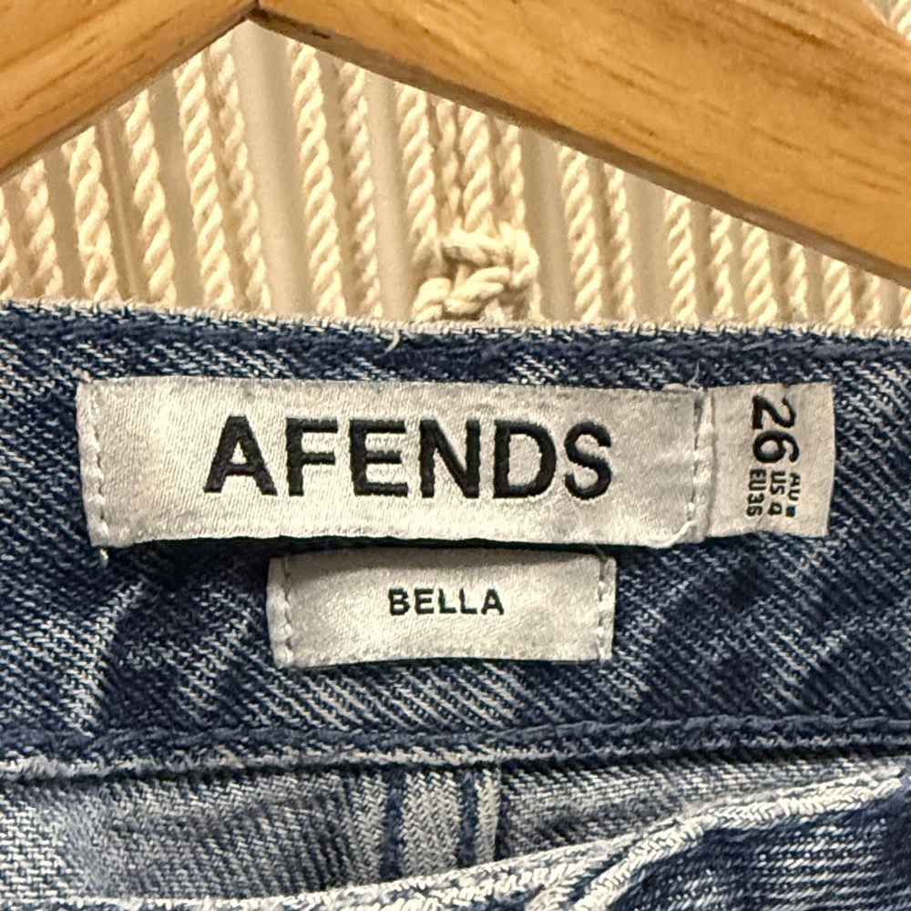 Afends Bella Denim Wide Leg Baggy Jeans in Authentic Blue - Picture 2 of 14
